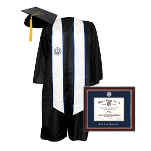 utah state university bachelor platinum graduation regalia bundle